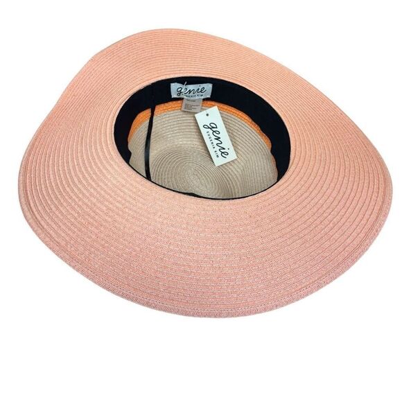 genie Eugenia Kim Sun Hat Pink 100% Paper NWT OSFA - Picture 2 of 5